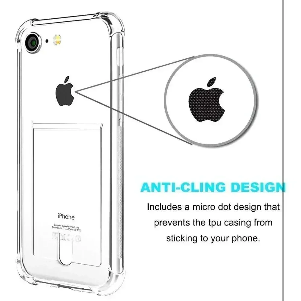 ANHONG iPhone SE2 2020 / 8 / 7 Case with‎ Card Holder & Soft Screen Protector